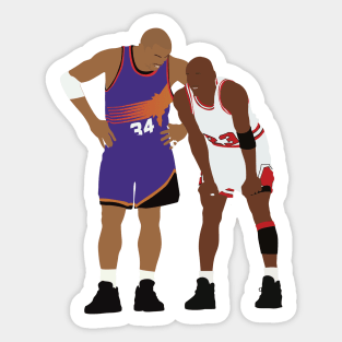 M. Jordan 23 vs C. Barkley 34 NBA Finals Sticker